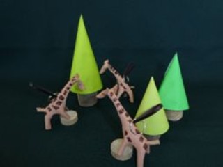 革キーホルダー キリン