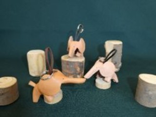 革キーホルダー ぞう